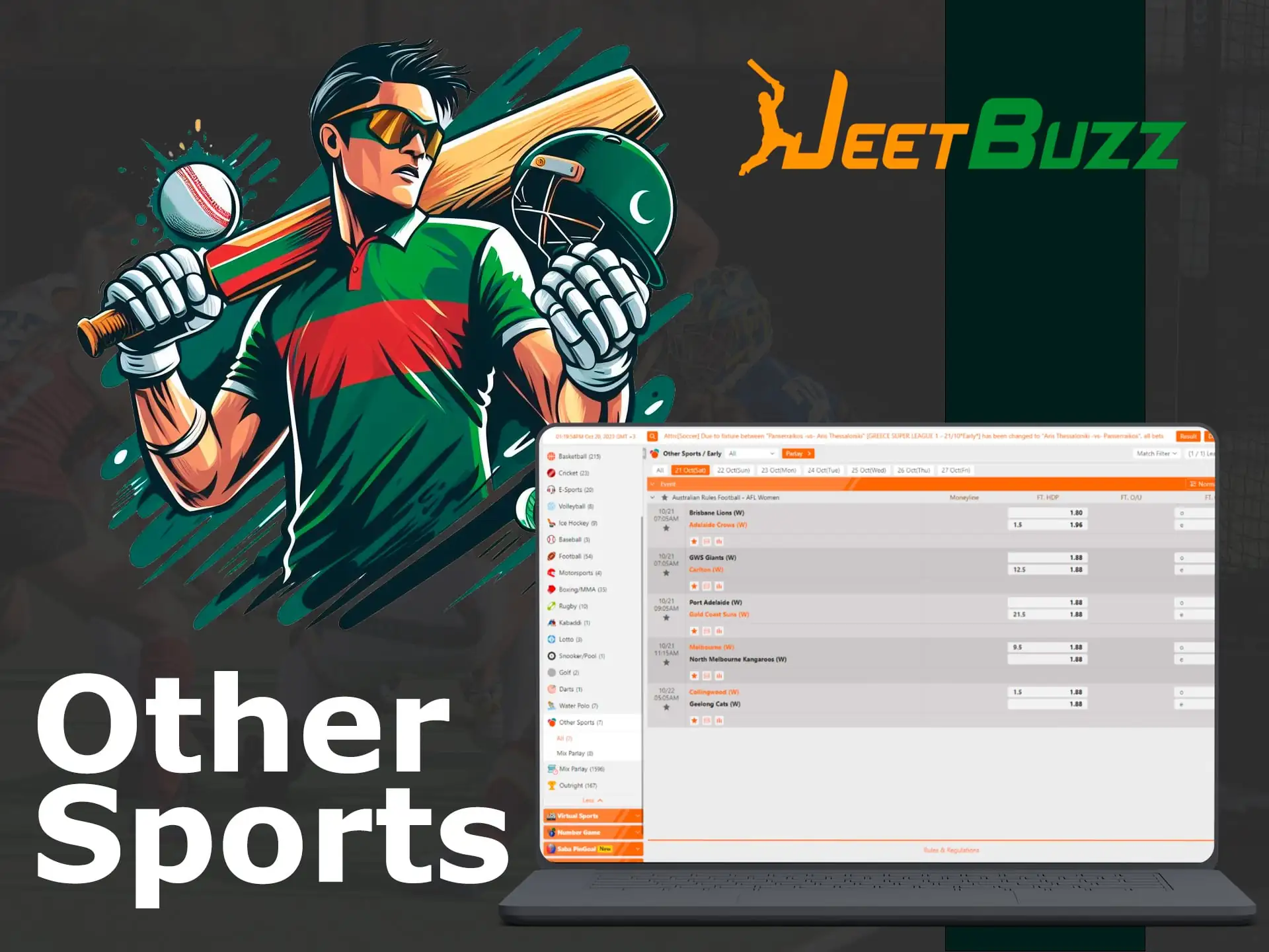 jeetbuzz other popular sports in platform